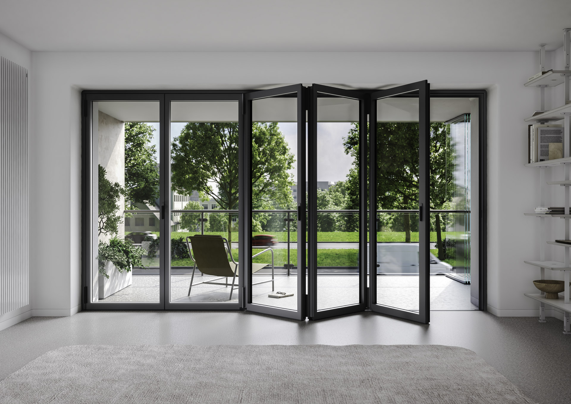 Glas-Faltwand in Melle; Bi-folding door in Melle