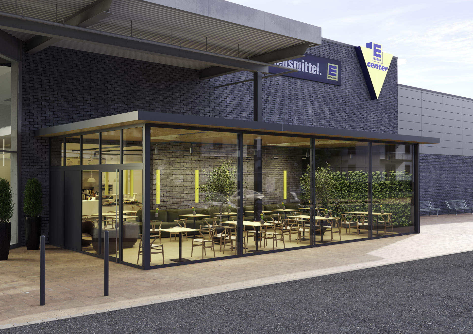 Café im Edeka-Markt Herford; Café in the Edeka supermarket in